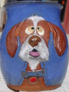 beagle mug treat jar handmade