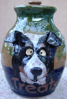 border collie mug treat jar