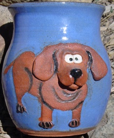 dachshund dog mug treat jar stoneware handmade
