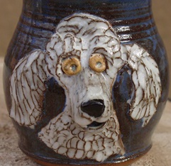 poodle handmade cartoon pottery