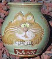 cartoon cat ceramic pet urn