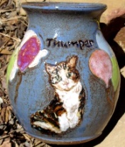 tabby kitty pet urn