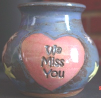 we miss you custom inscription pet urn 
