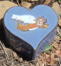 angel cat kitty heart box pet urn