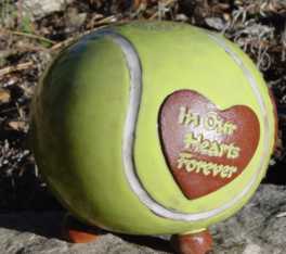tennis ball urn with rubber stopper