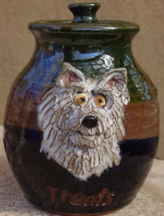 jack russel bust treat jar