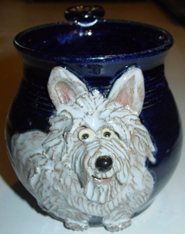 westie mug treat jar whole body