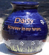 flower design pet urn