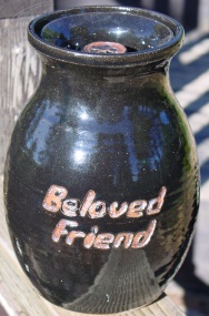 black ceramic custom made pet urn