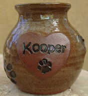 clear glazed pet urn